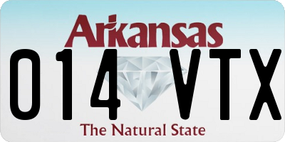 AR license plate 014VTX