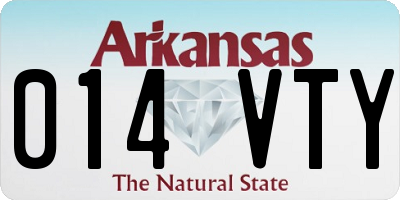 AR license plate 014VTY