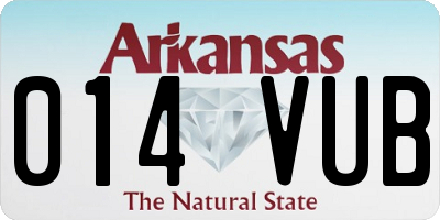 AR license plate 014VUB