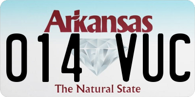 AR license plate 014VUC