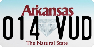 AR license plate 014VUD