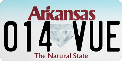AR license plate 014VUE