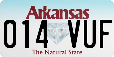 AR license plate 014VUF