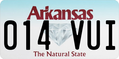 AR license plate 014VUI