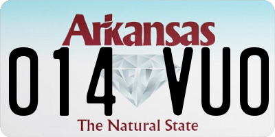 AR license plate 014VUO