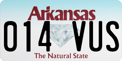 AR license plate 014VUS