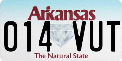 AR license plate 014VUT