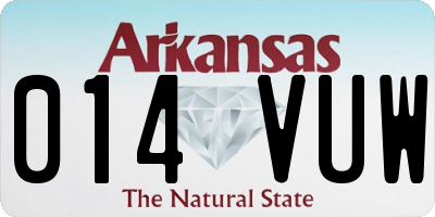 AR license plate 014VUW