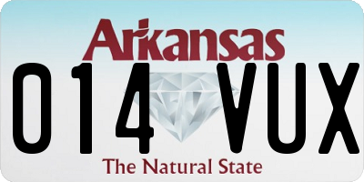 AR license plate 014VUX