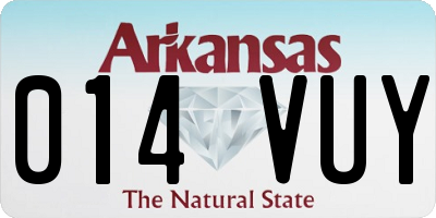 AR license plate 014VUY