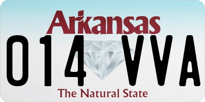 AR license plate 014VVA