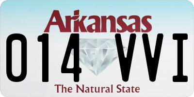 AR license plate 014VVI