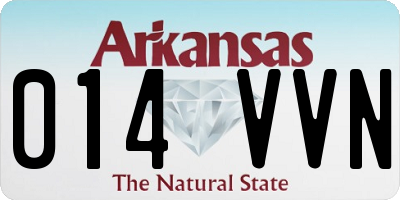 AR license plate 014VVN