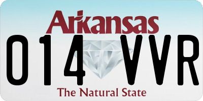 AR license plate 014VVR