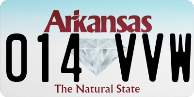 AR license plate 014VVW