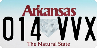 AR license plate 014VVX
