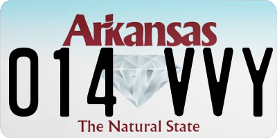 AR license plate 014VVY