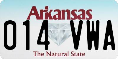 AR license plate 014VWA