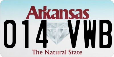 AR license plate 014VWB