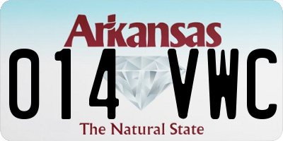 AR license plate 014VWC