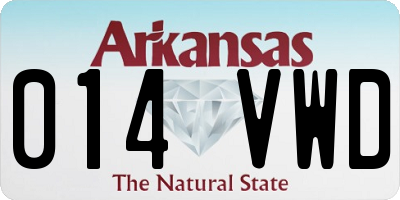 AR license plate 014VWD