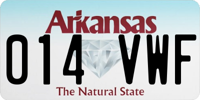 AR license plate 014VWF