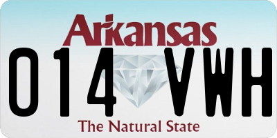 AR license plate 014VWH