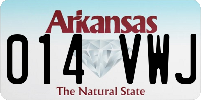 AR license plate 014VWJ