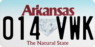 AR license plate 014VWK
