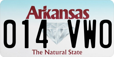 AR license plate 014VWO