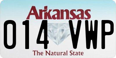 AR license plate 014VWP