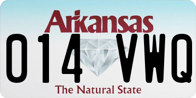 AR license plate 014VWQ