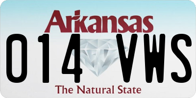 AR license plate 014VWS
