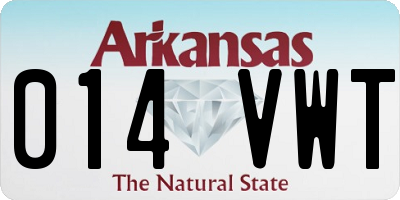 AR license plate 014VWT