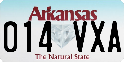 AR license plate 014VXA