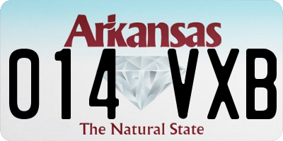 AR license plate 014VXB