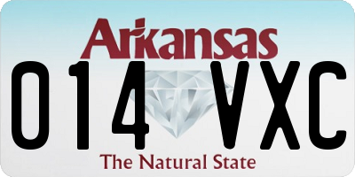 AR license plate 014VXC