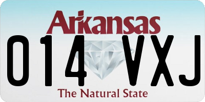AR license plate 014VXJ