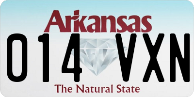 AR license plate 014VXN