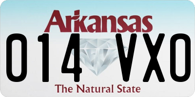 AR license plate 014VXO
