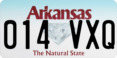 AR license plate 014VXQ