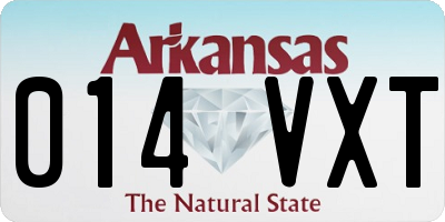 AR license plate 014VXT