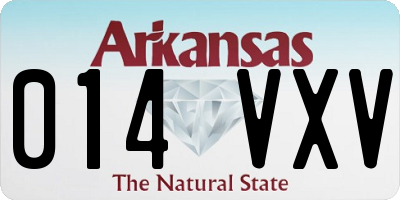 AR license plate 014VXV