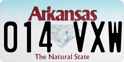 AR license plate 014VXW
