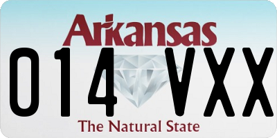 AR license plate 014VXX