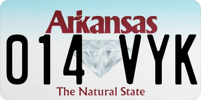 AR license plate 014VYK