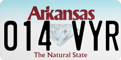 AR license plate 014VYR