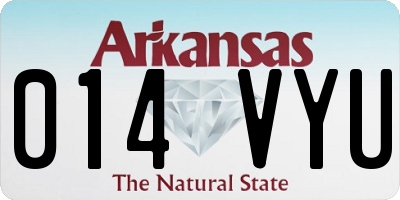 AR license plate 014VYU