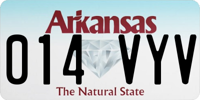 AR license plate 014VYV
