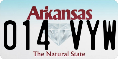 AR license plate 014VYW